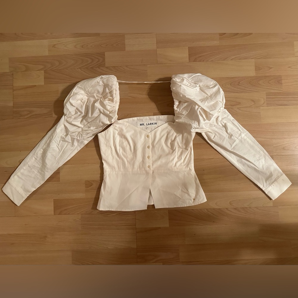 MR. LARKIN RUFFLE SLEEVE TOP MR LARKIN